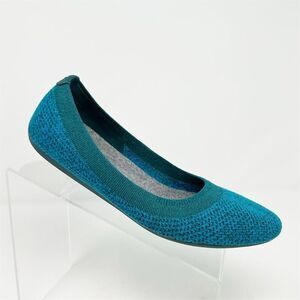 Allbirds Women's Ballet Flats Size 9.5 Teal Blue Slip-On Casual Shoes Comfort
